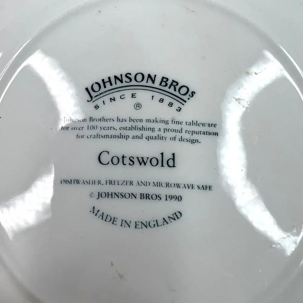 Vintage Johnson Bros 1990 Cotswold Transferware Dish